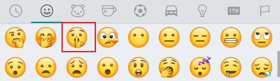 El emoji hace referencia a guardar el secreto del mensaje