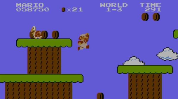 Quizás la versión más reconocible, el Super Mario Bros. de 1985