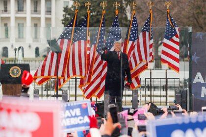 Trump dio un discurso el 6 de enero en el que arengó a sus seguidores a marchar al Capitolio y no rendirse (Reuters)