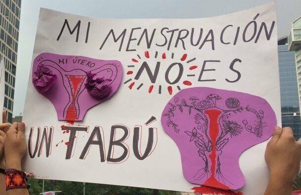 Cártel a favor de romper el tabú contra la menstruación.