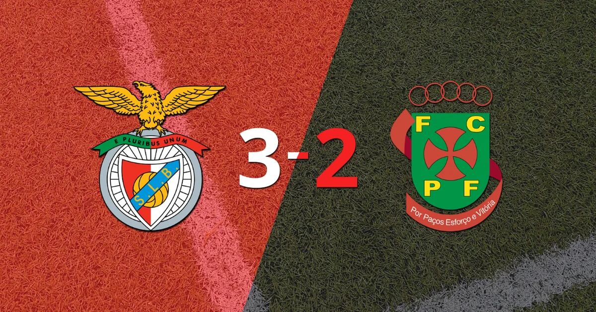 Com ligeira vantagem, Benfica venceu o Paços de Ferreira num duelo cheio de golos