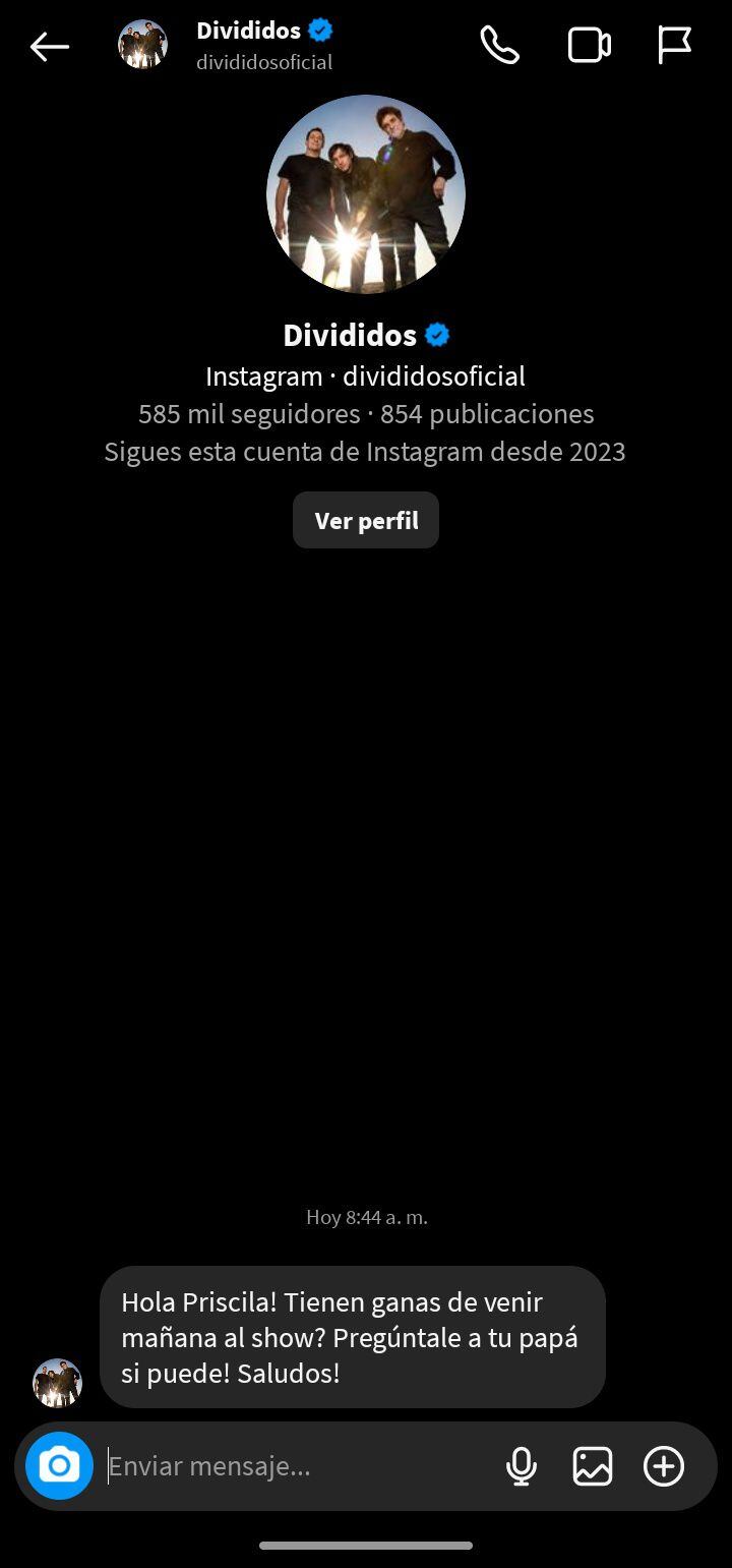 La respuesta de Divididos a Priscila
