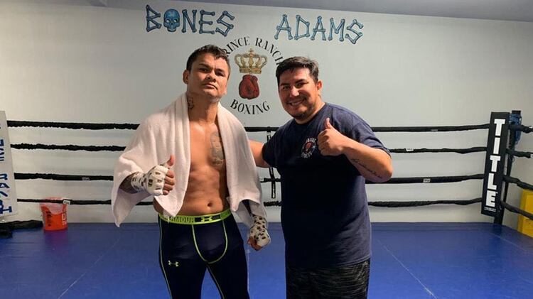 “Chino” Maidana durante el entrenamiento en Las Vegas (Instagram: @nhbasilotta)