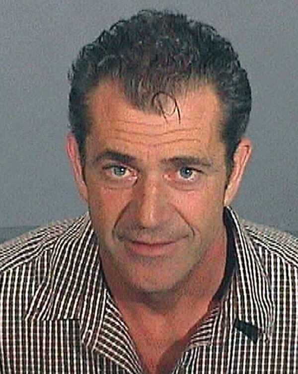 Una de las tantas fichas policiales de Mel Gibson ( The Grosby Group )