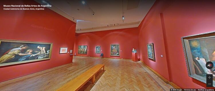 Imagen del recorrido virtual del Museo Nacional de Bellas Artes de Argentina 
