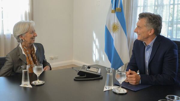Mauricio Macri y Christine Lagarde en su reciente visita al paÃ­s