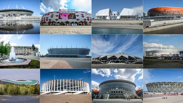 Los 12 estadios del Mundial de Rusia 2018 (AFP)