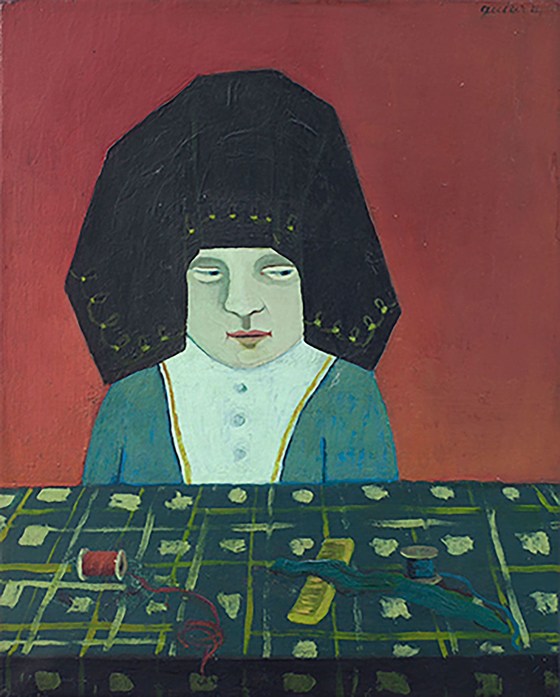 Emilia Gutiérrez, "Niña", 1973. Óleo sobre tela, 50 x 35 cm. Colección Astrid Dick. (Foto: Nacho Iasparra).