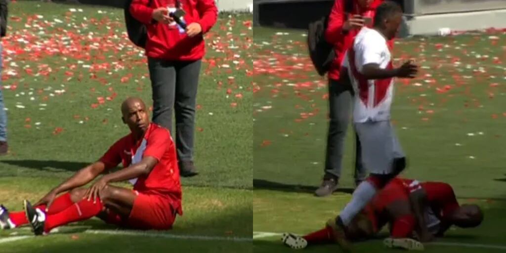 ‘Cuto’ Guadalupe y su reacción tras ser derribado por ‘Cóndor’ Mendoza en el aniversario del Estadio Nacional