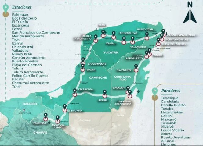 Tramo 1 del Tren Maya: Palenque-Escárcega. Foto: Fonatur