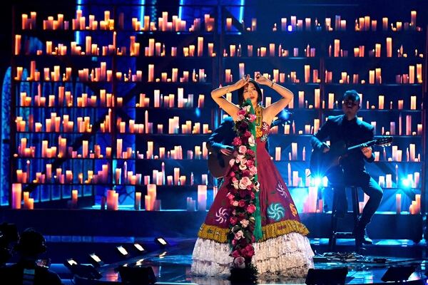 LAS VEGAS, NV - NOVEMBER 15: Angela Aguilar performs onstage during the 19th annual Latin GRAMMY Awards at MGM Grand Garden Arena on November 15, 2018 in Las Vegas, Nevada. Ethan Miller/Getty Images for LARAS/AFP