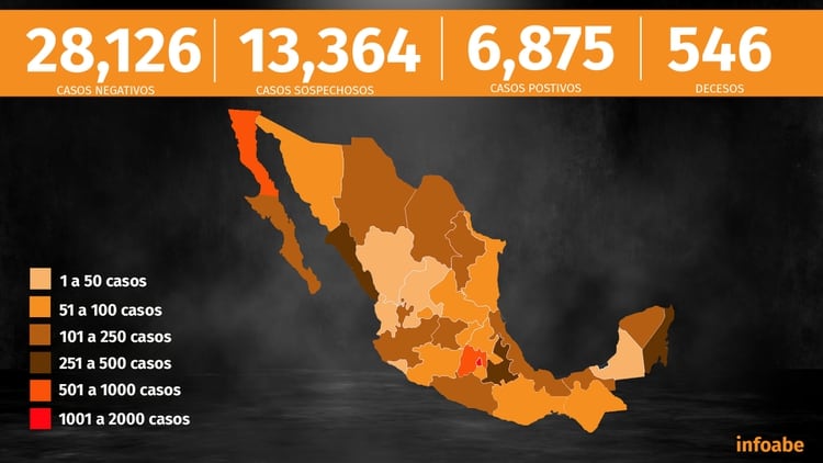 Esta es la actualidad de la epidemia de coronavirus en México hasta l viernes 17 de abril de 2020 (Foto: Steve Allen/ Infobae México)