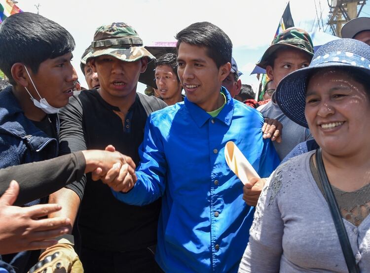 Andrónico Rodr+iguez, un líder cocalero de sólo 30 años muy cercano a Evo Morales, podría ser candidato por el MAS 