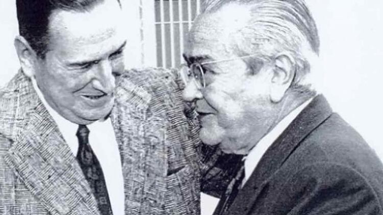Juan Domingo Perón y Ricardo Balbín