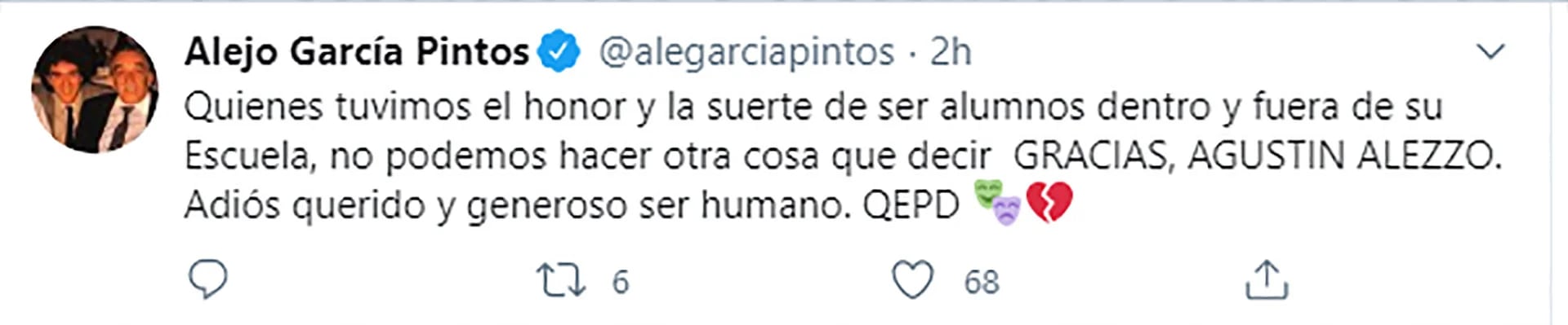 El tuit de Alejo García Pintos