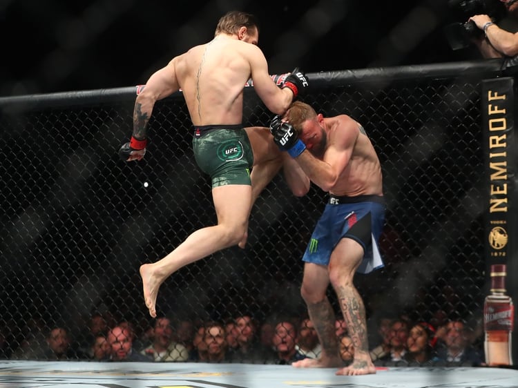 McGregor no recibió golpes y acertó una totalidad de 20 (Foto: USA TODAY Sports)