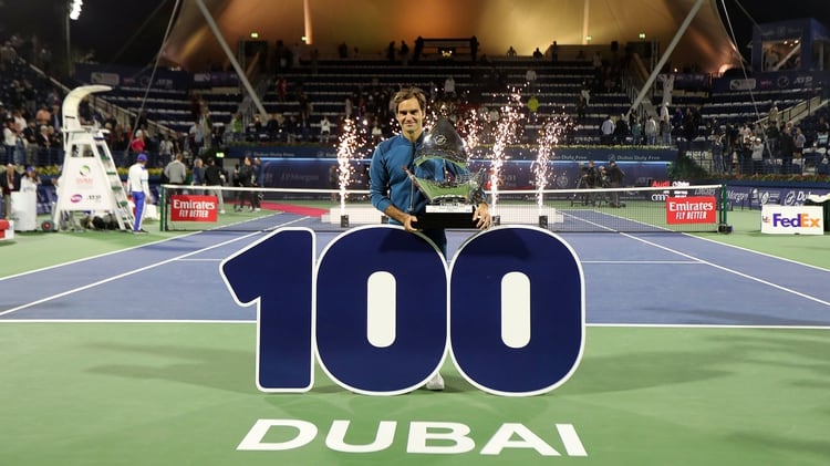 Roger ganó el título 100 de su carrera en el ATP de Dubai (Foto: Reuters)