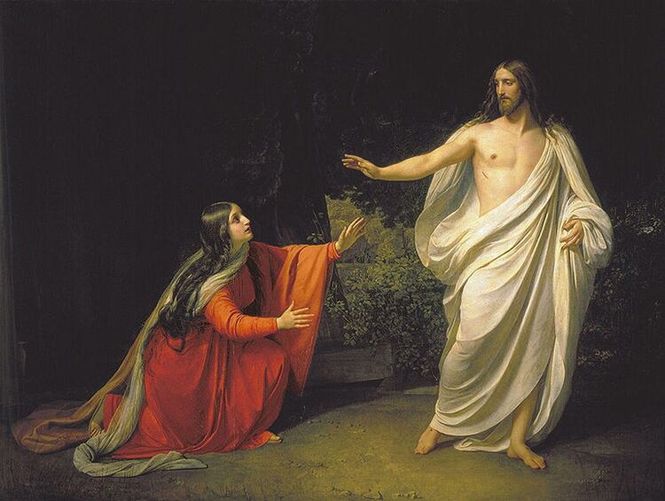 La aparición de Jesucristo a María Magdalena, por Alexandre Ivanov (1835)