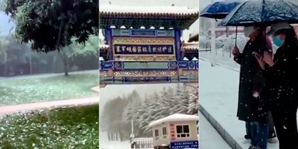 El tiempo extremo volvió a azotar a China con granizo del tamaño de un huevo y fuertes nevadas