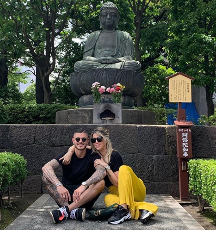Wanda Nara y Mauro Icardi en Japón (Instagram)