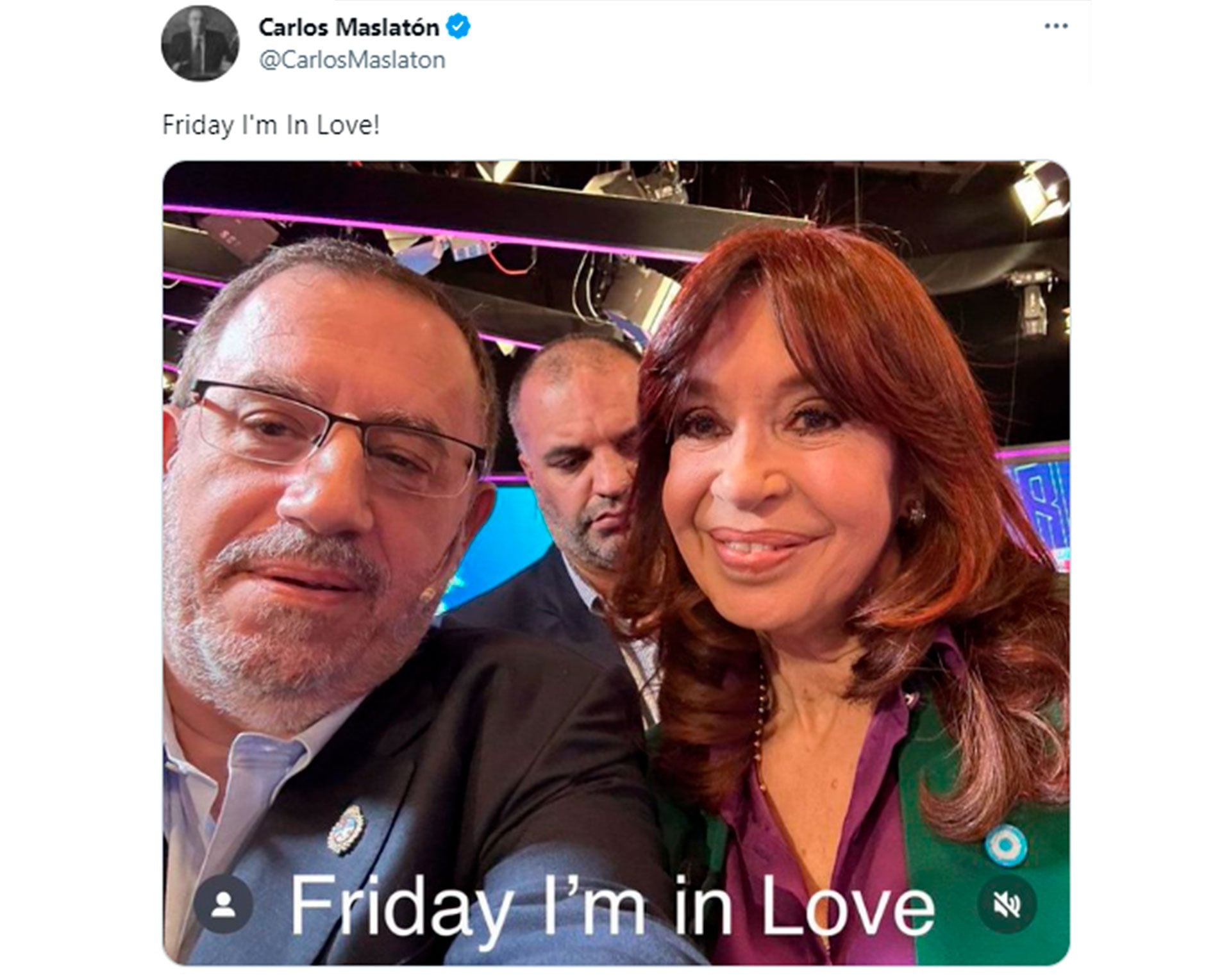 Tuit Carlos Maslatón con Cristina Kirchner
