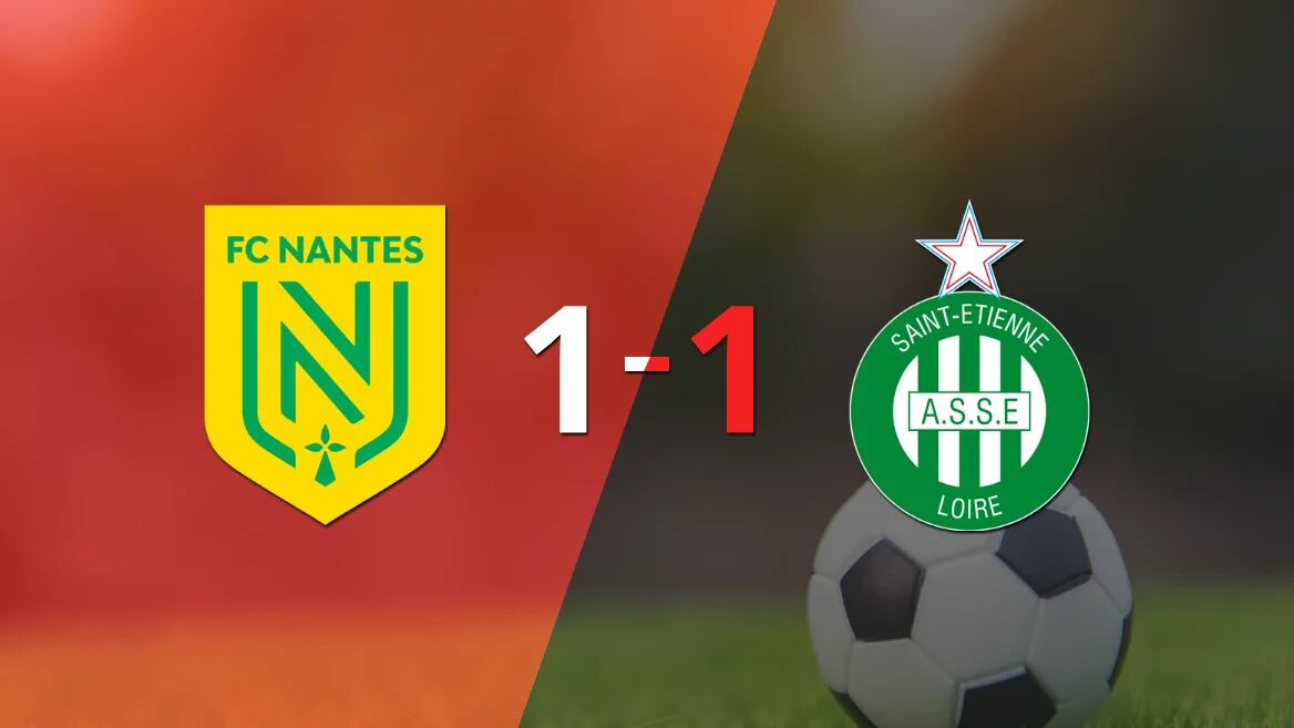 Nantes y Saint Etienne se reparten los puntos y empatan 1-1