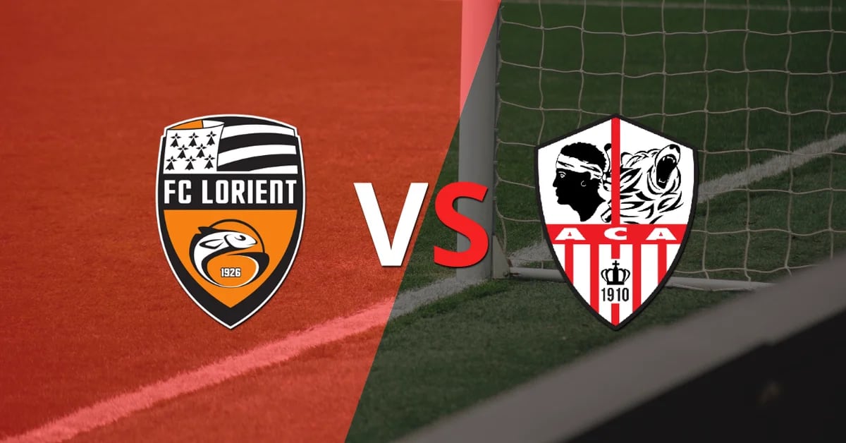 Lorient leads 1-0 against Ajaccio AC