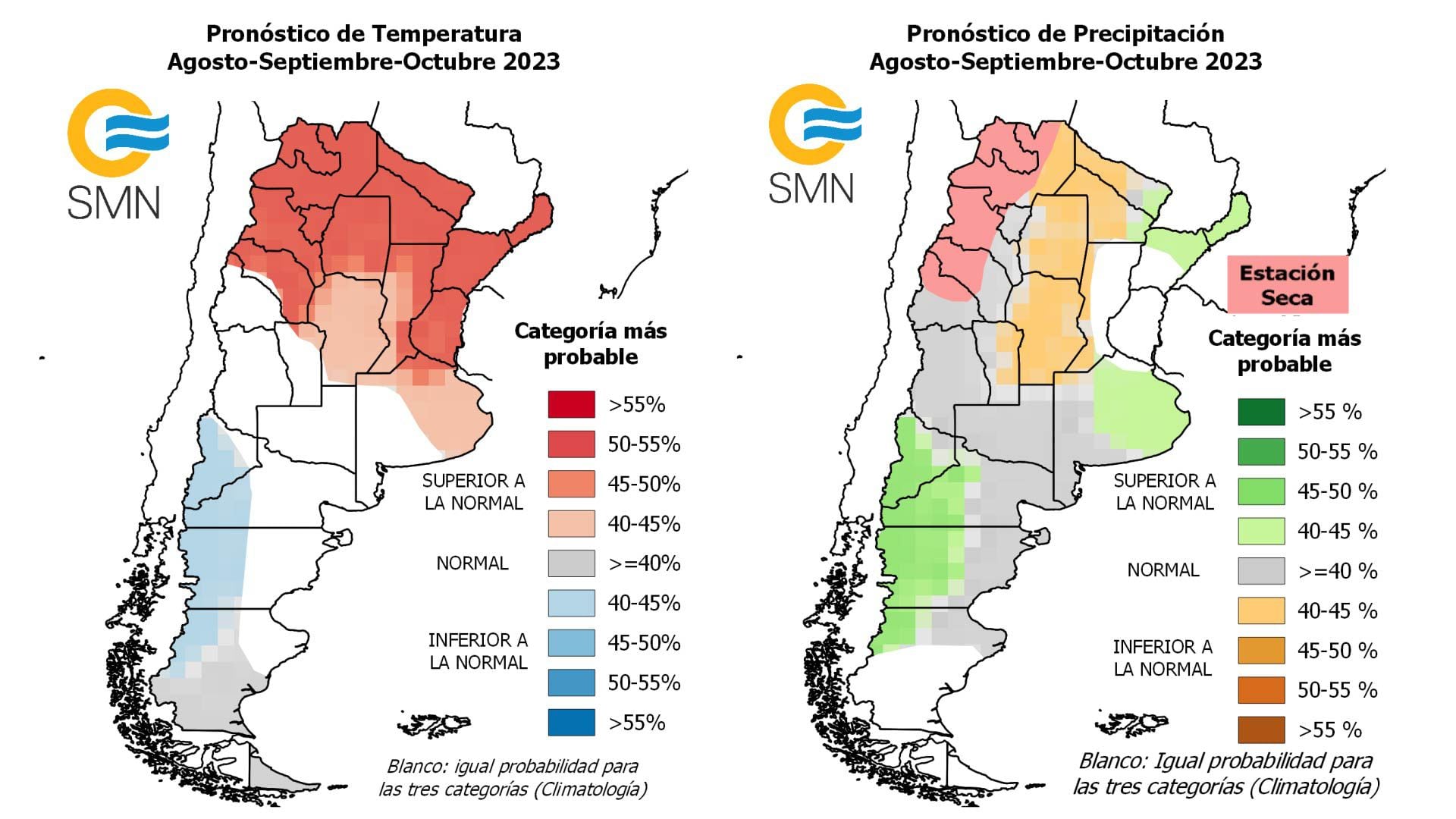 Las altas temperaturas se mantendrán por los próximos tres meses (Servicio Meteorológico Nacional)