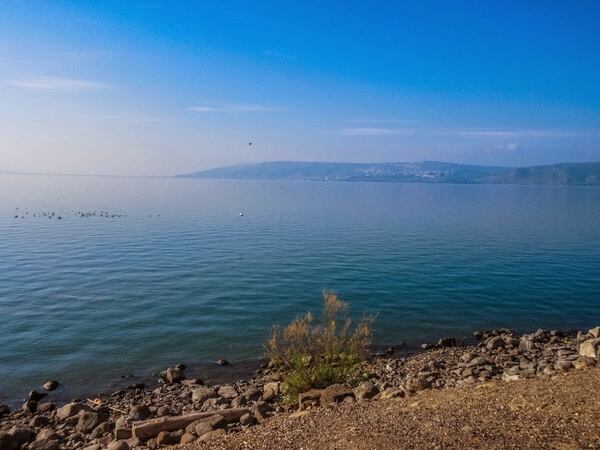 Vista panorámica del mar de Galilea