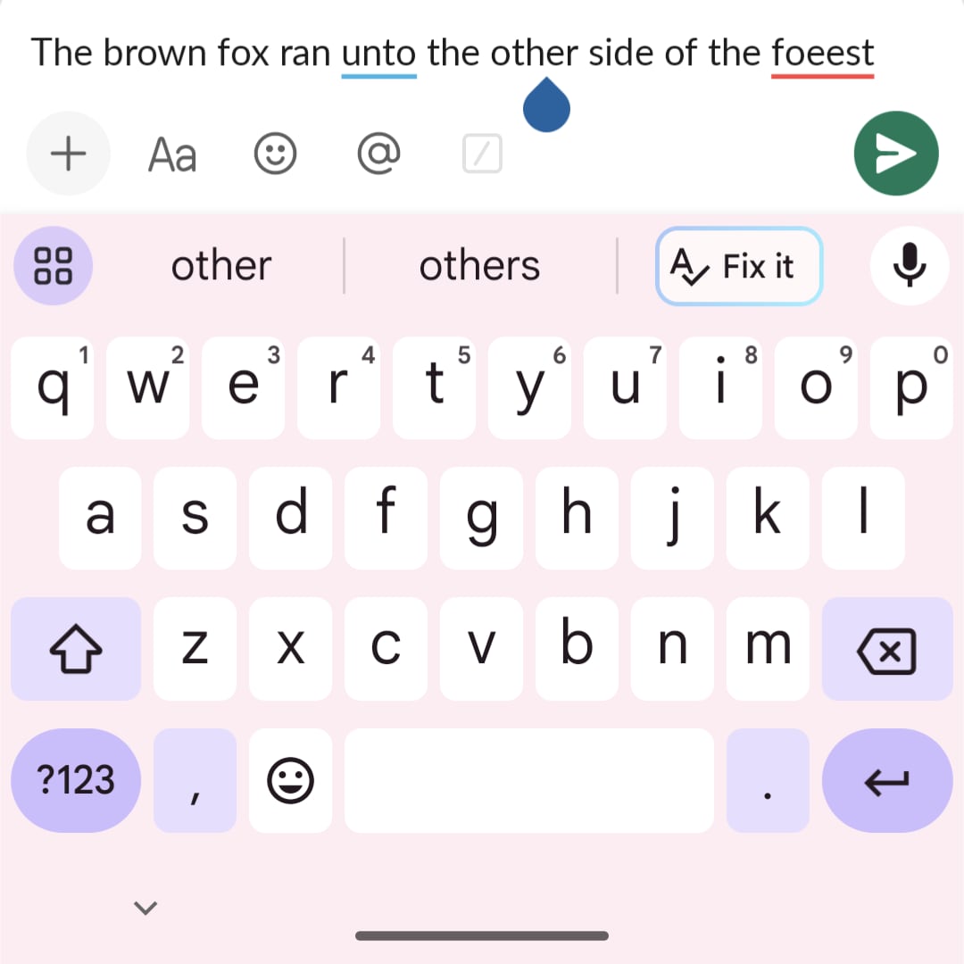 Opción Arreglarlo en Gboard, que está en la parte superior derecha.  (9to5Google)