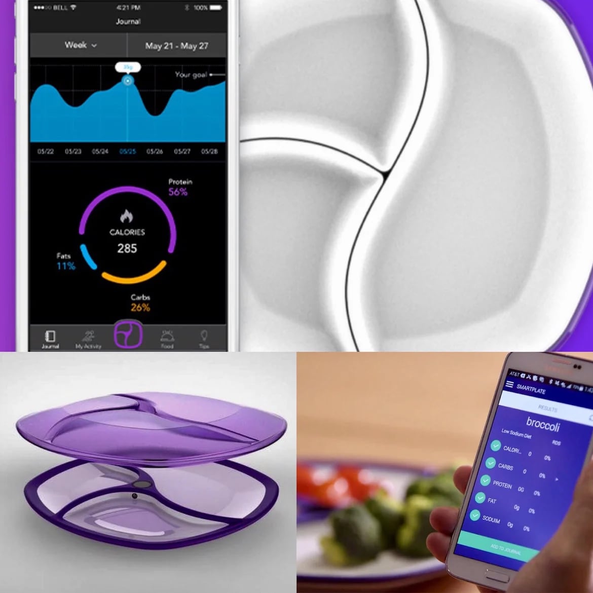 Gracias al SmartPlate TopView, ya se puede delegar por completo la tarea de contar las calorías y llevar un diario de los alimentos que se consumen