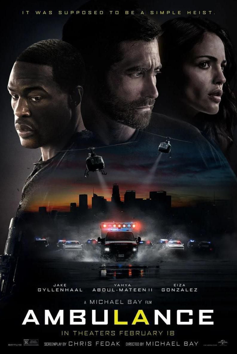 Poster von „Ambulance“, dem neuen Film von Michael Bay
Anerkennung: Universelle Bilder
