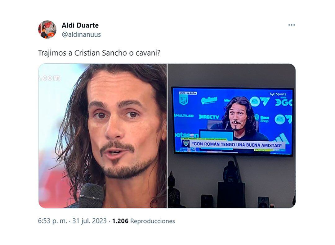 memes de Edinson Cavani como nuevo jugador de Boca y la comparación con Cristian Sancho