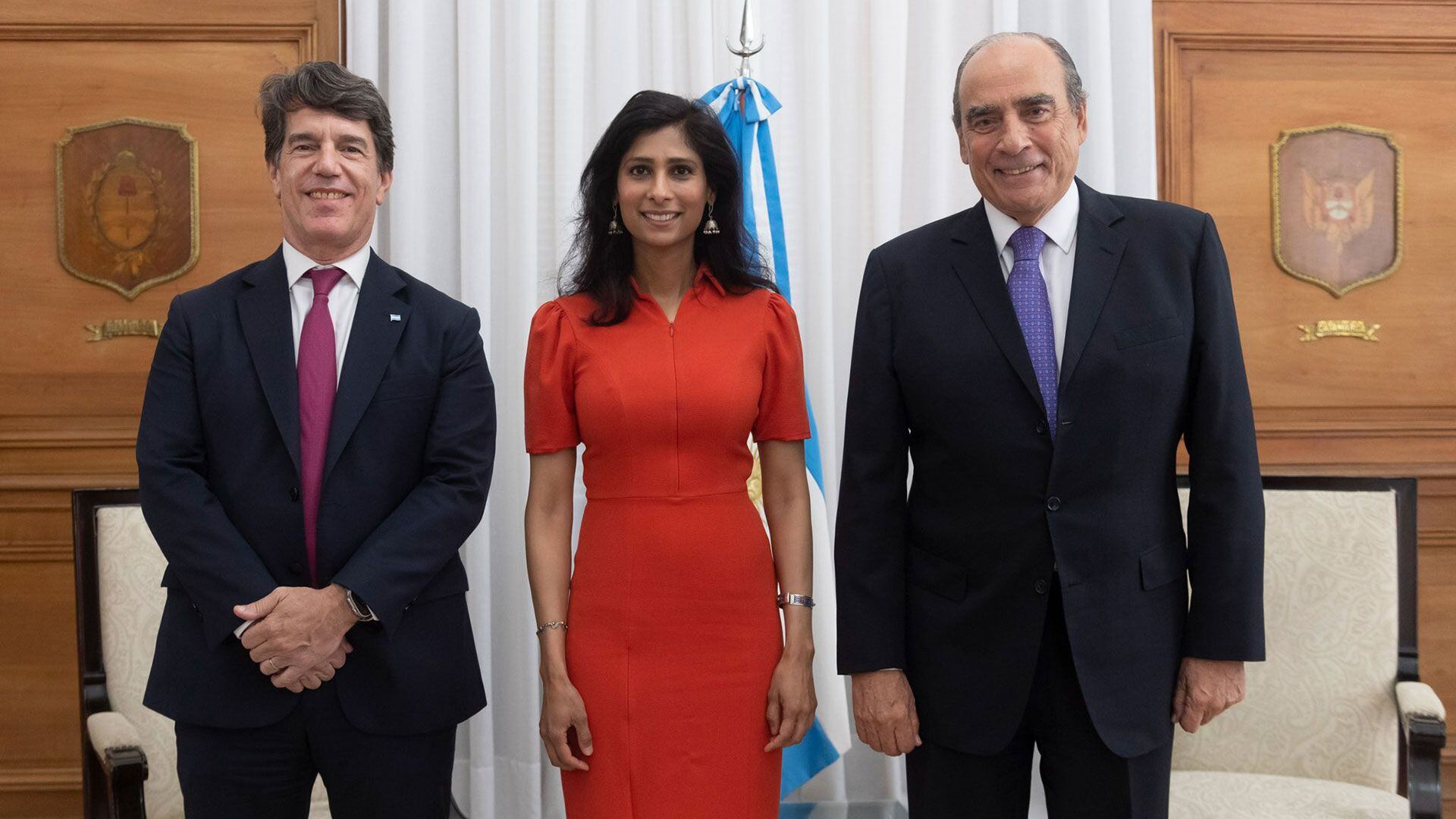 Guillermo Francos y Nicolás Posse se reunieron con Gita Gopinath, subdirectora gerente del FMI