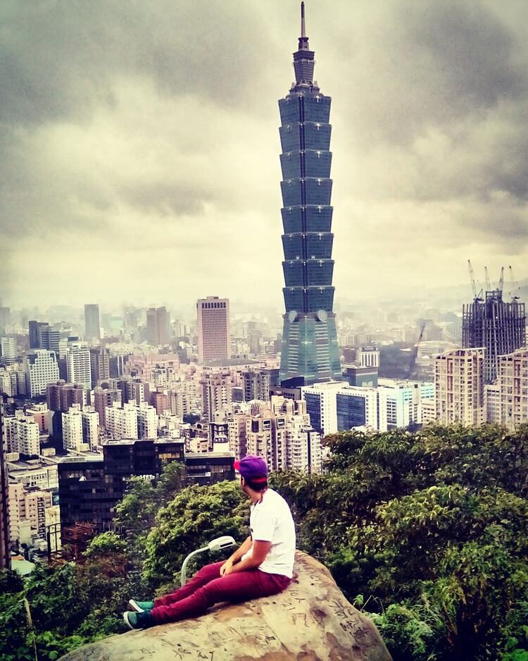 Una vista de la torre conocida como Taipei 101, en Taiwán.
