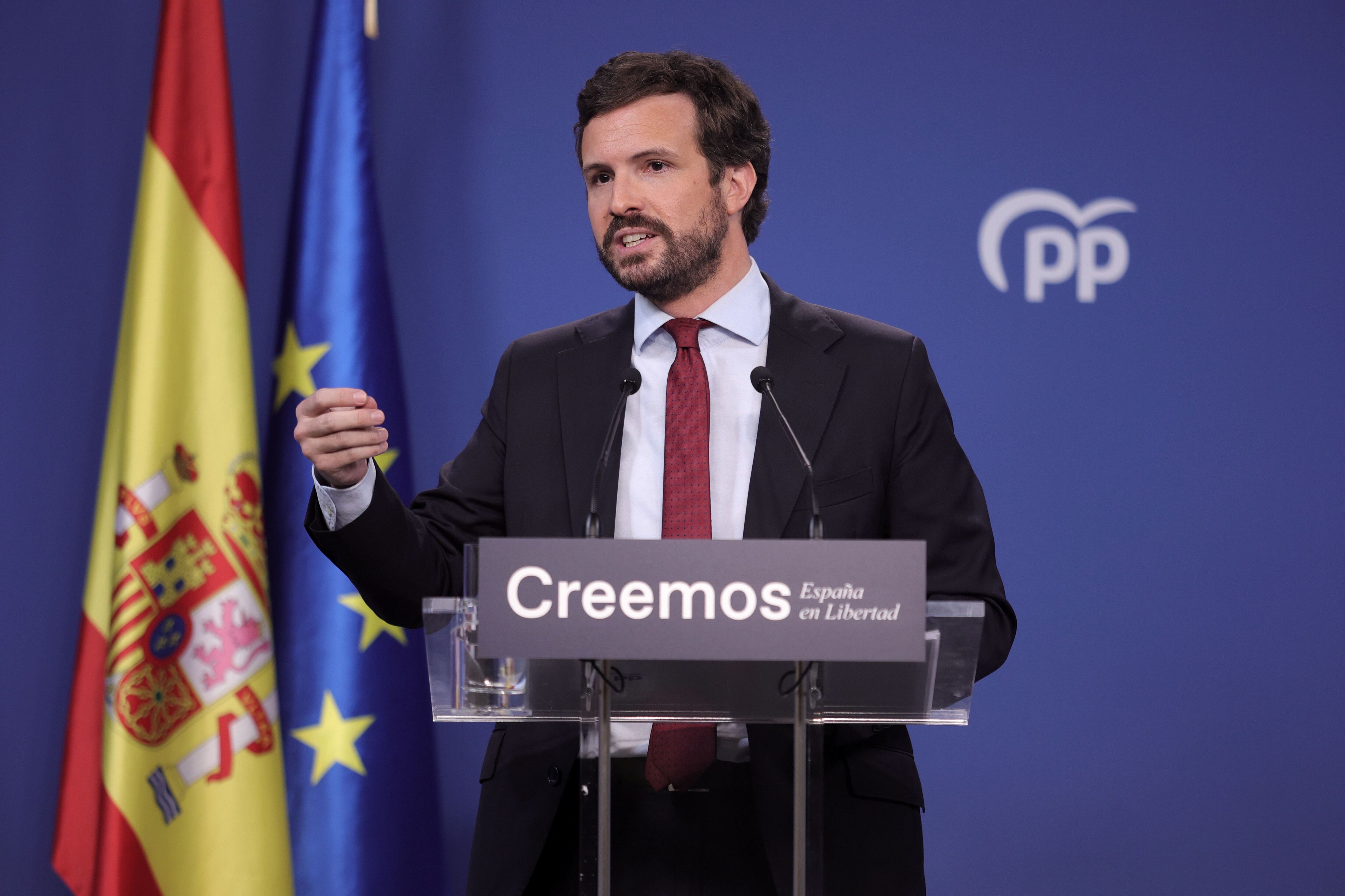El presidente del PP, Pablo Casado (Europa Press)