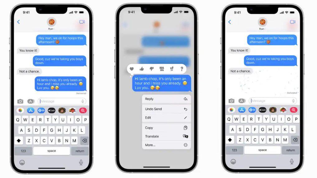 Eliminar envío de mensajes en iOS 16 (Apple)
