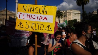 En lo que va de 2021 ya se han cometido 49 asesinatos.  Fue Arsula en Rojas quien provocó la protesta (Foto: Franco Fabasuli)