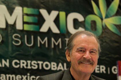 CIUDAD DE MÉXICO, 11ABRIL2018.- Vicente Fox Quesada, ex presidente de México, durante la conferencia de prensa para anunciar la edición del Canna Mexico World Sumit, evento que buscó reunir a expertos, profesionales y compañías líderes a nivel mundial en los campos de la ciencia, investigación, medicina, gobierno, tecnología, innovación, agroindustria y emprendimiento para la industria del Cannabis, en Guanajuato
FOTO: GALO CAÑAS /CUARTOSCURO