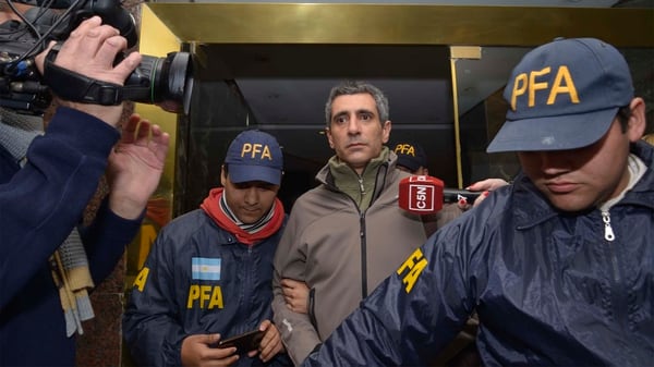 Roberto Baratta, principal protagonista de los cuadernos de Centeno, el día de su detención (Foto: Gustavo Gavotti)