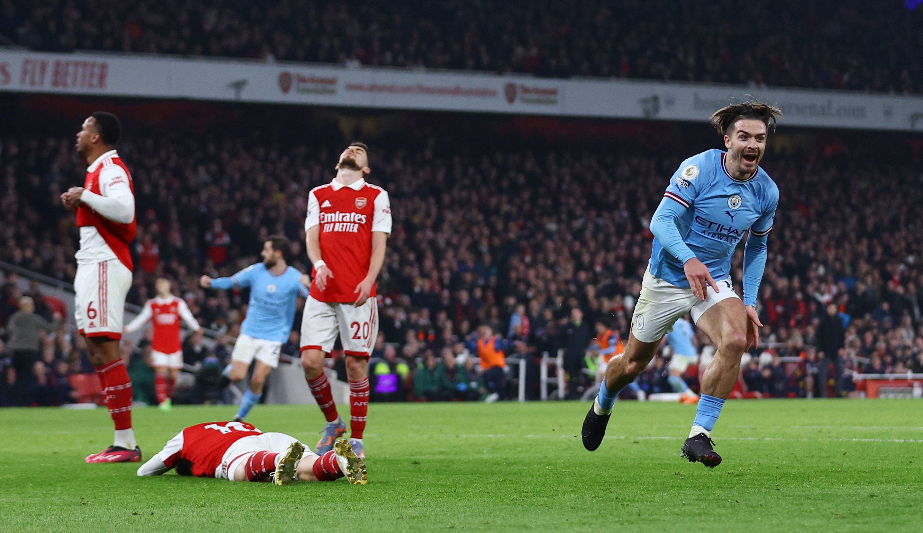 Manchester City records 11 consecutive victories against Arsenal in the Premier League (Reuters)