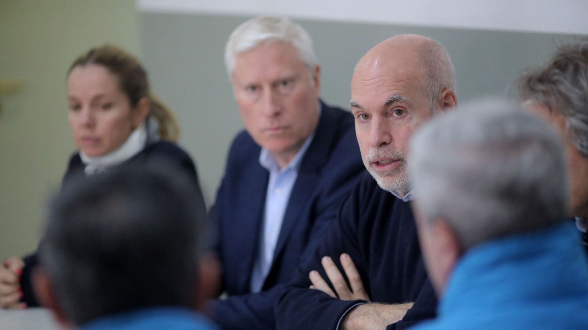 El Jefe de Gobierno de la Ciudad, Horacio Rodríguez Larreta, junto al Jefe de Gabinete, Felipe Miguel, se reunió con el nuevo Ministro de Seguridad, Gustavo Coria, la Secretaria Genoveva Ferrero y la plana mayor de la Policía de la Ciudad