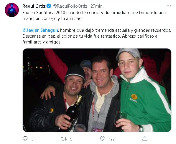 Sahagún sirvió como mentor de muchos narradores jóvenes dentro del medio deportivo (Foto: Captura Twitter)