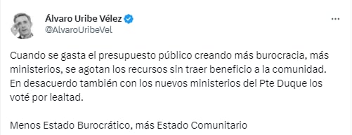Álvaro Uribe Twitter