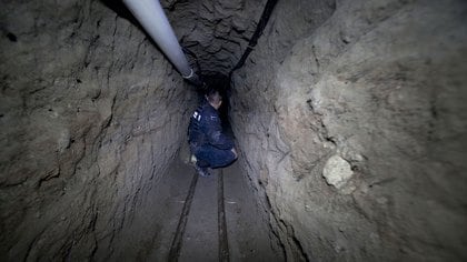 El túnel por el que el capo escapó de la cárcel de máxima seguridad El Altiplano (Foto: Cuartoscuro)