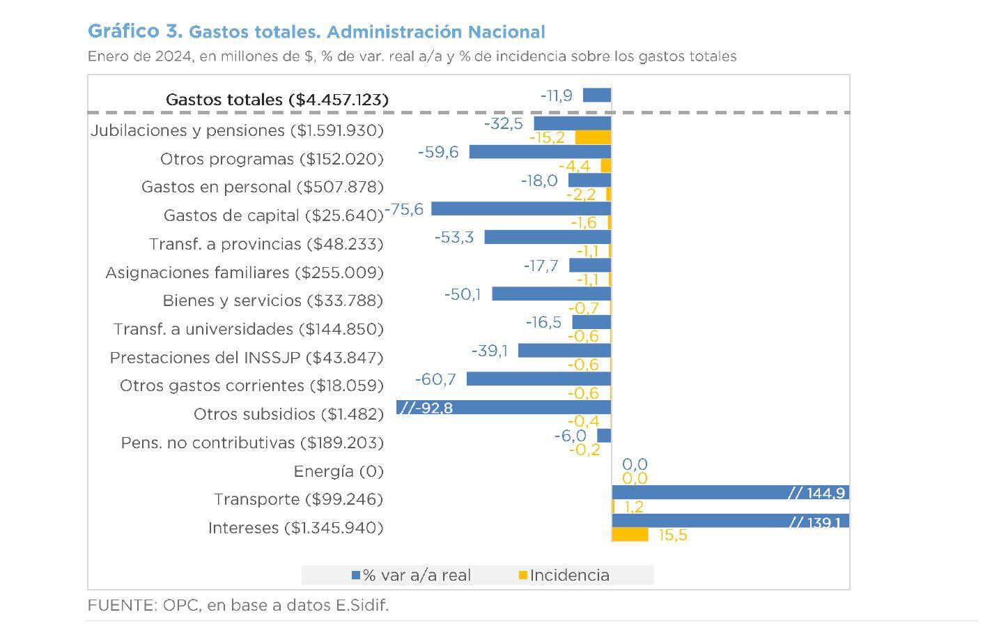 OPC gasto enero