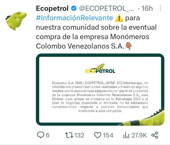 Comunicado de Ecopetrol