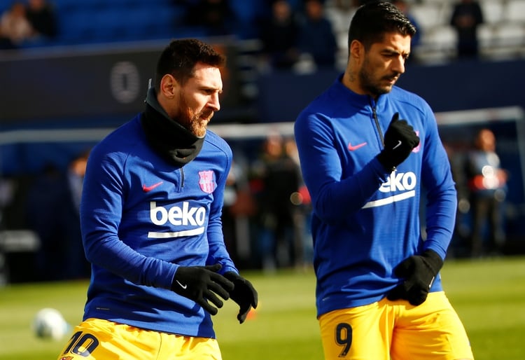 Lionel Messi y Luis Suárez serán titulares ante el Atlético Madrid (Reuters)