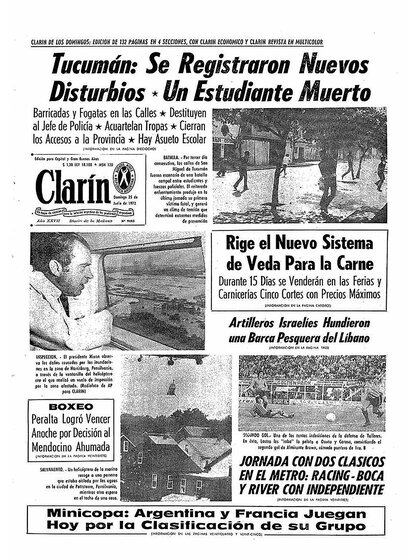 El Tucumanazo en la tapa de los diarios