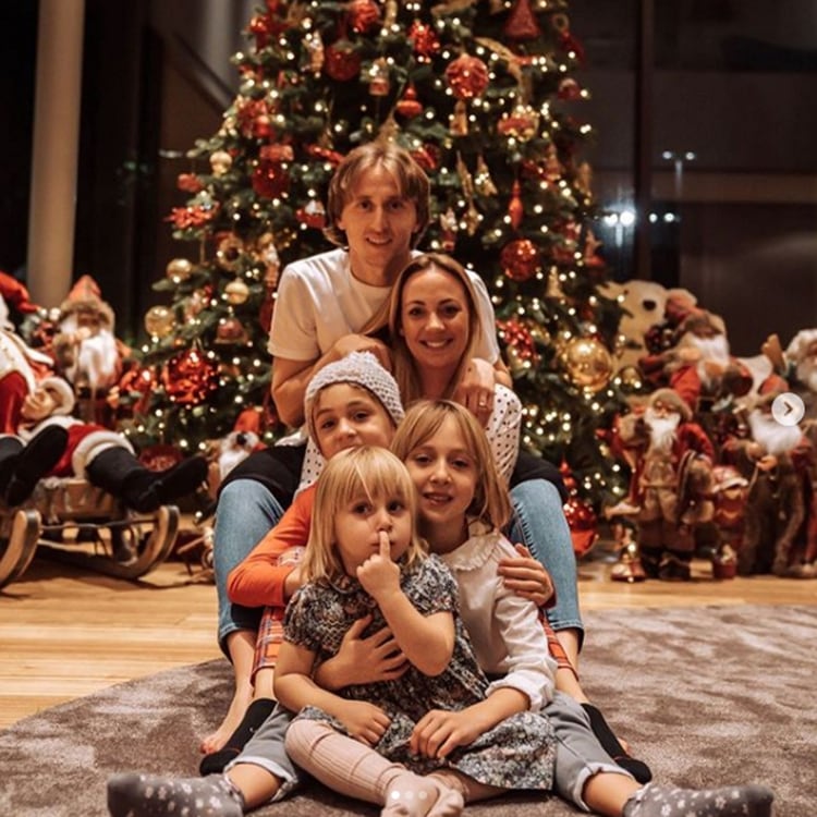 Luka Modric y su familia